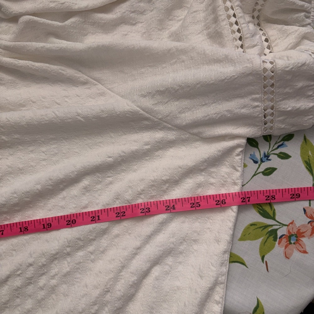 Cotton Blend Women's XL Boxy Flowy Romantic Boho Festival Top Shirt Soft - Picture 4 of 5